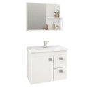 Ver imagem 1 de Conjunto para Banheiro com 1 Porta e 2 Gavetas Isa-MGM Móveis. - Branco