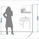 Ver imagem 3 de Conjunto para Banheiro com 1 Porta e 2 Gavetas Isa-MGM Móveis. - Amendoa / Off white