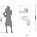 Ver imagem 4 de Conjunto para Banheiro com 1 Porta e Cuba Bia-MGM Móveis. - Branco / Preto