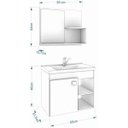Ver imagem 3 de Conjunto para Banheiro com 1 Porta e Cuba Bia-MGM Móveis. - Branco / Preto
