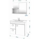 Ver imagem 2 de Conjunto para Banheiro com 1 Porta e 2 Gavetas Isa-MGM Móveis. - Amendoa / Branco
