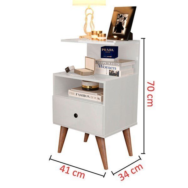 Painel Estofado Com 1 Mesa de Cabeceira Casal 140cm Seleta - 4