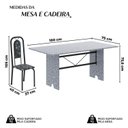 Ver imagem 3 de Conjunto de Mesa com 8 Cadeiras para Sala de Jantar Lara Preto/Cinza