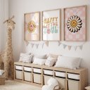 Ver imagem 5 de Kit 3 Quadros Decorativos Infantil - Luz de Flor NO2 - 30x40 - Moldura Madeira