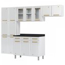 Ver imagem 2 de Cozinha de Aço Completa Diamante 14 Portas 3 Gavetas com Vidro Branco 818470 - Telasul