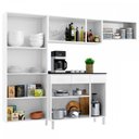 Ver imagem 3 de Cozinha de Aço Completa Diamante 14 Portas 3 Gavetas com Vidro Branco 818470 - Telasul
