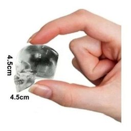 Forma de Silicone Gelo Formato Caveira Crânio 3d 4 Caveiras - 3