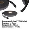 Espuma Fita Adesiva PVC | Borracha Vedação | e=5mm X 10 Mts | Preta - 35mm - 8