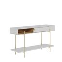 Ver imagem 2 de Aparador Buffet com 1 Porta e 2 Prateleiras 135,8cm Multimóveis Crcol-APA006 Off White/Madeirado