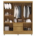 Ver imagem 2 de Guarda-roupa Casal 6 Portas 2 Gavetas com Espelho Ideval Nature