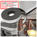 Ver imagem 4 de Espuma Fita Adesiva PVC | Borracha Vedação | e=10mm X 10 Mts | Preta - 25mm