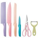 Ver imagem 6 de Kit Facas Cozinha Inox Coloridas 6 Peças