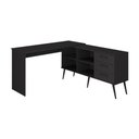 Ver imagem 4 de Mesa de Manicure Profissional em L com 3 Gavetas Jady Multimóveis Mp6041 Preto