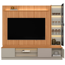 Ver imagem 2 de Rack com Painel e Cristaleira 2 Portas com LED Magnata Canela/Gris