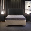 Ver imagem 2 de Cabeceira Box Casal King Com Tachas 195 cm Vicenza L02 Couríssimo Preto - Lyam Decor
