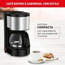 Ver imagem 3 de Cafeteira Elétrica Arno Perfectta Inox 600ml Jarra de Vidro 110v