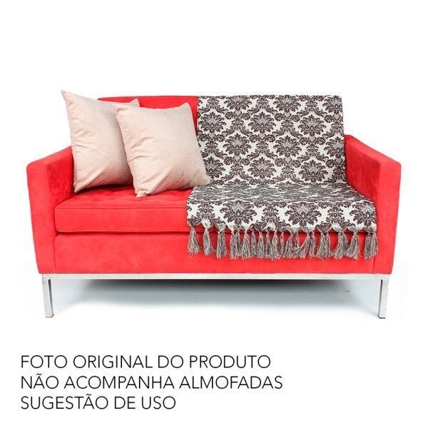 Xale Sofá premium luxo moderna Arandela106 Marrom 3,50x1,40 - 3