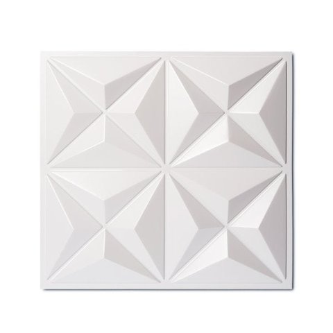 Placas Geométricas Pvc 3m² 12 Unidades Alto Relevo Modelo Mini Estrelar