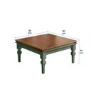 Ver imagem 3 de Mesa de Centro Manchester 2039 Linz Móveis - Verde Musgo/imbuia Glazer