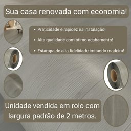 Piso Vinílico em Manta Fosco Imita Madeira Antiderrapante Pvc 0,7mm 10m² Concreto - 4