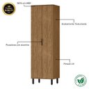 Ver imagem 3 de Paneleiro Armário de Cozinha Modular Multiuso 2 Portas - Toscana Freijó