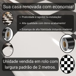 Piso Vinilico em Manta com Brilho Xadrez Quadriculado Antiderrapante Pvc 0,7mm 32m² Damas - 4