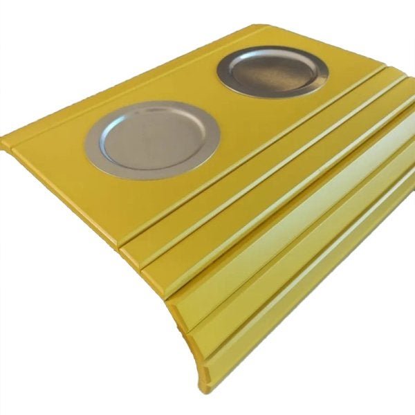 Conjunto 2 Esteiras de Braço para Sofá Flexível Porta Copo Alumínio Amarelo Sete Estrela - 2