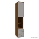Ver imagem 1 de Modulado Lateral 01 Porta com 245cm de Altura 03 Gaveta Setiba - Carvalho/fendi