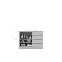 Quarto Completo Infantil Pérola Cinza _ Phoenix Baby - 5