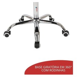 Cadeira de Escritório Luxo Secretária Importway Encosto Telado - 4