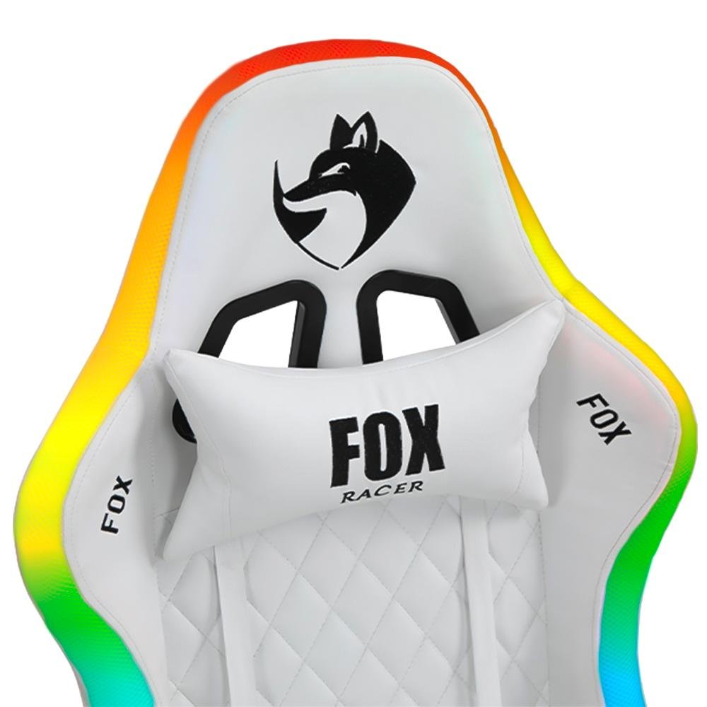 Cadeira Gamer Rgb com Alto Falante Fox Racer - Branco - 4