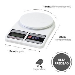 Balança Digital De Precisäo Cozinha 10 Kg Nutriçäo E Dieta - 3