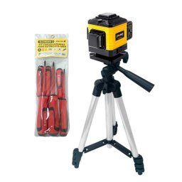 Nível Laser 3d 12 Linhas Autonivelante Tripé Profissional Kit Chaves Isoladas Oba Oba Mix - 4