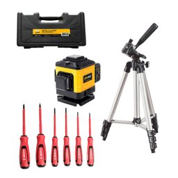 Nível Laser 3d 12 Linhas Autonivelante Tripé Profissional Kit Chaves Isoladas Oba Oba Mix - 2