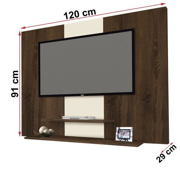 Painel para TV Sala de Estar Flex Collor 2 Prateleiras Don - Freijo/Perola - 3