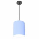 Ver imagem 1 de Lustre Luminária Pendente Vivare Free Lux Pe-4103pr Cúpula em Tecido 15x20cm Azul-bebê Canopla