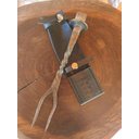 Ver imagem 7 de Kit Faca e Garfo Artesanal Gaúcha Prego Trilho Trem Antigo