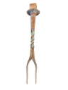 Ver imagem 6 de Kit Faca e Garfo Artesanal Gaúcha Prego Trilho Trem Antigo