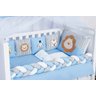 Kit de Berço Safári Baby Azul 100% Algodão Americano 10 peças - 3