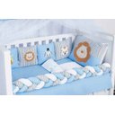Ver imagem 3 de Kit de Berço Safári Baby Azul 100% Algodão Americano 10 peças