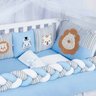 Kit de Berço Safári Baby Azul 100% Algodão Americano 10 peças - 2