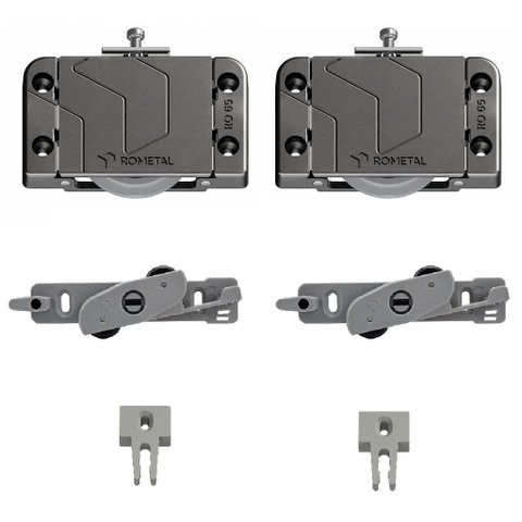Kit para Porta de Correr Ro 65 4032 Sl Chumbo Sobreposto 60kg 1 Porta Rometal Unitário