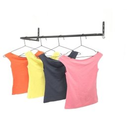 Cabideiro Para Roupas De Parede - Arara - Dobrável - Ninos - Preta - 2