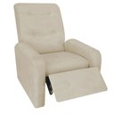 Ver imagem 2 de Poltrona do Papai Senior Confortavel Clinica Consultorio Hotel Idoso - Suede Bege