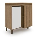 Ver imagem 1 de Armário para Cozinha 1 Porta Confort Marrom/Cinamomo/Off-White