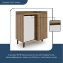Ver imagem 4 de Armário para Cozinha 1 Porta Confort Marrom/Cinamomo/Off-White