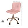 Cadeira Home Office Giratória Couro Pu Rosa W3 - 3