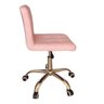 Cadeira Home Office Giratória Couro Pu Rosa W3 - 2