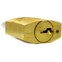 Ver imagem 5 de Cadeado Pequeno 30mm Haste Curta Latão Maciço Dourado com Chave | Papaiz | Kit 05 Un