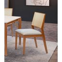 Ver imagem 2 de Conjunto Sala De Jantar Mesa Nature Laminada 180x90 Com 06 Cadeiras Nature Rafana Móveis